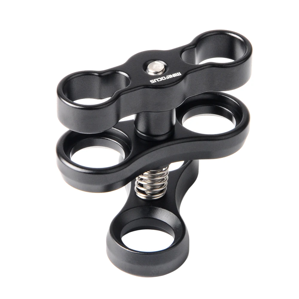 Ball Joint 2-Open-Hole Butterfly Clamp Arm Diving Underwater Photography