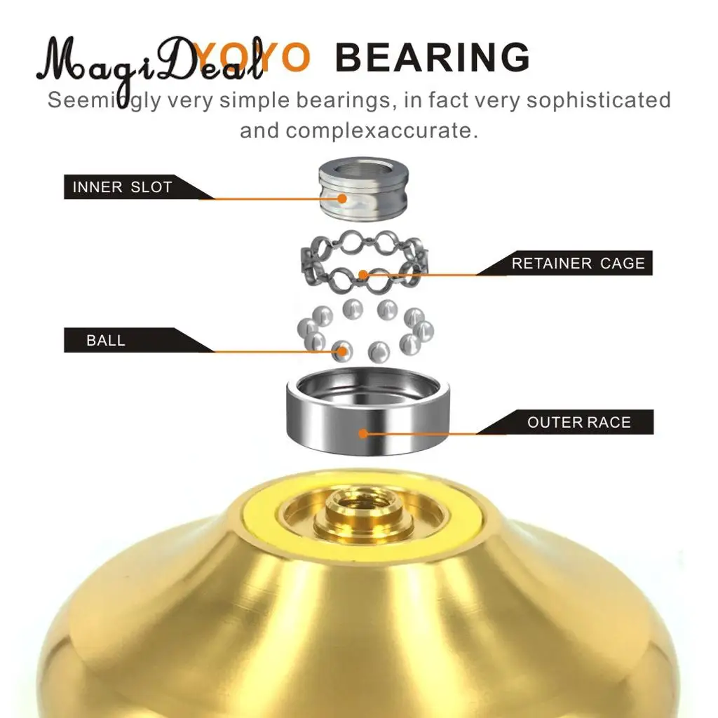 Traditional Aluminum YoYo Ball Bearing String Trick Alloy Chinese Yo Yo Set for Children Kids Adult Funny Toy Xmas Gift