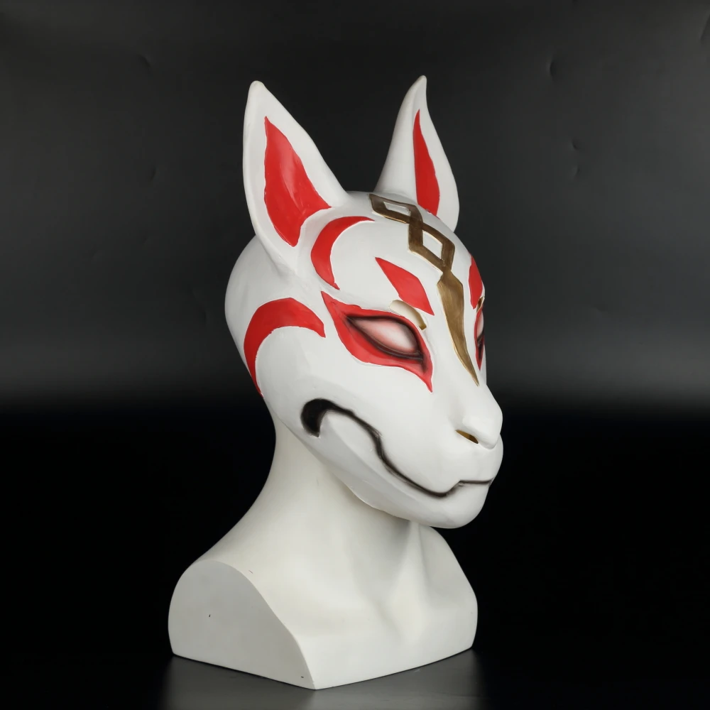 2018 Game Drift Mask Fox kitsune Animal Full Head Mask Adult Unisex Masquerade Helmet Props Party Halloween Fancy Dress (21)