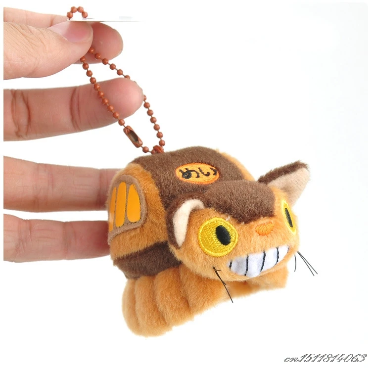 

SJFC Hayao Miyazaki Animation Bus Totoro Doll Stuffed Toys Totoro Tram Pendant Plush Toys Lovely Decoration Toys Kids Gifts 8 cm