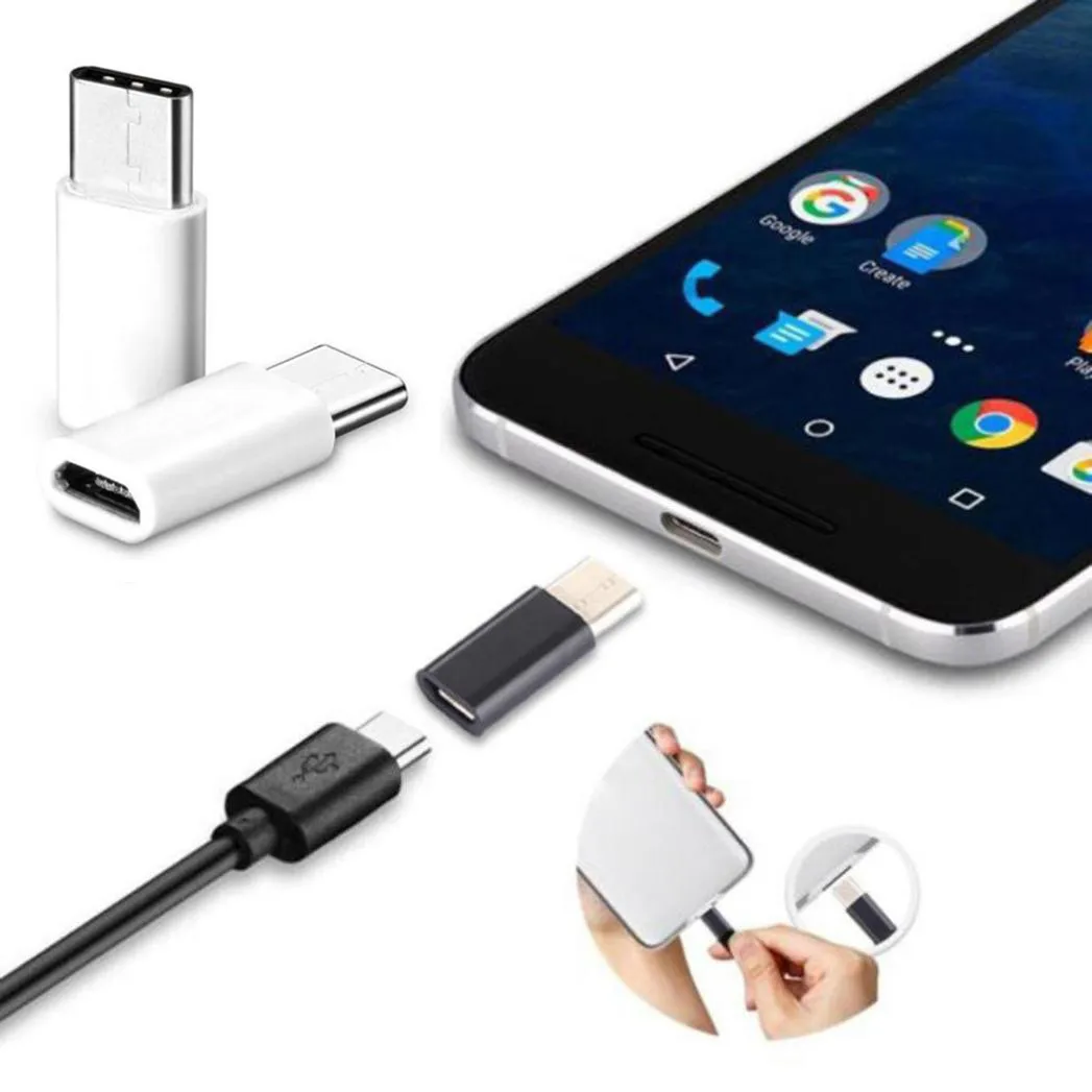 2 шт. USB-C type-C к Micro USB адаптер для зарядки данных для samsung Galaxy Note 9 телефонный адаптер J03T Прямая поставка