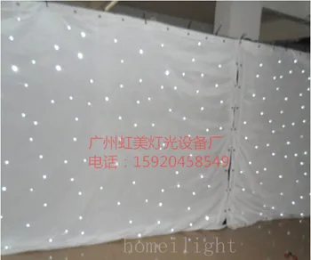 

white/ black led star cloth ,led star curtain ,led star backdrop ,led star background curtain 6*3M for wedding ,party ,stage