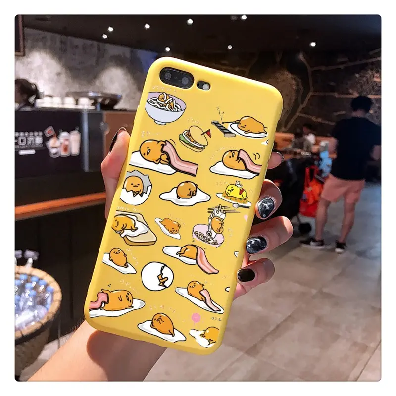Lovely Gudetama Egg Candy Color TPU Case phone For iphoneX 7 8 XS XR XSMAX Pink Red Black Yellow purple White Cover