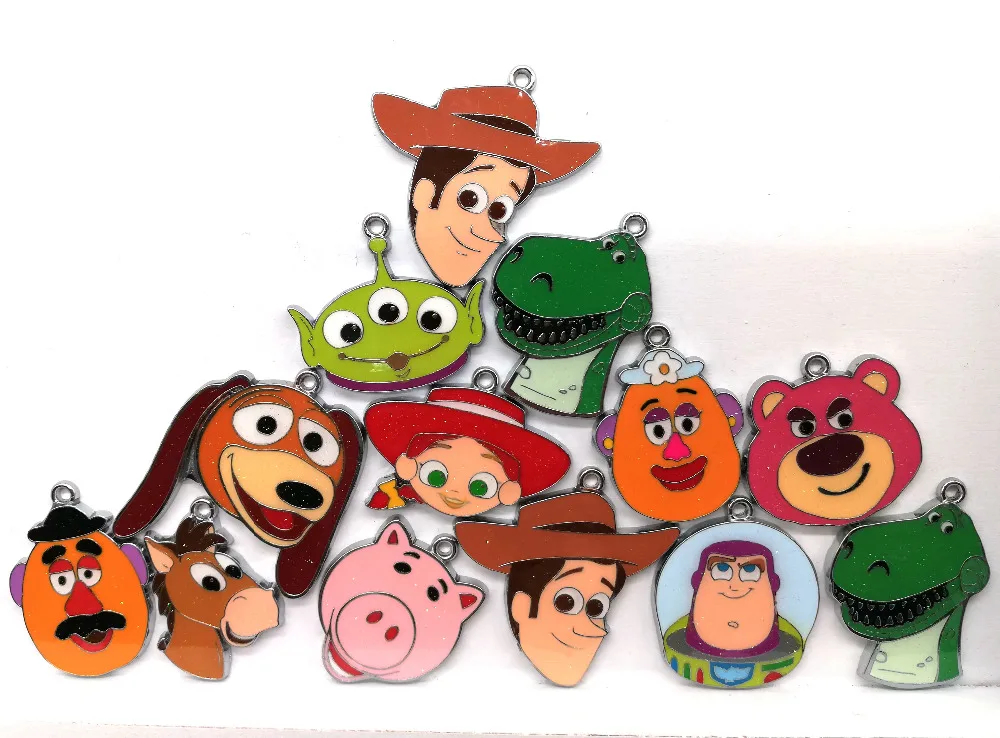 

New 50 pcs Toy Story Metal Charm Pendant DIY Necklace Jewelry Making DIY Accessories FW-2