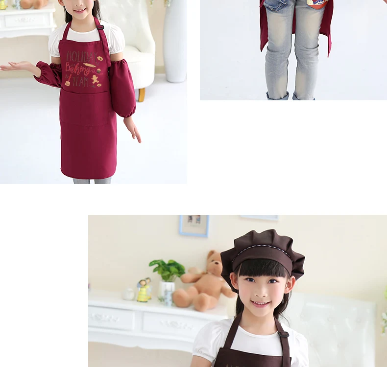 Корейская мода родитель-ребенок детская выпечка висячий фартук на шею грязеотталкивающий свободный выпечка ребенок логотип печать