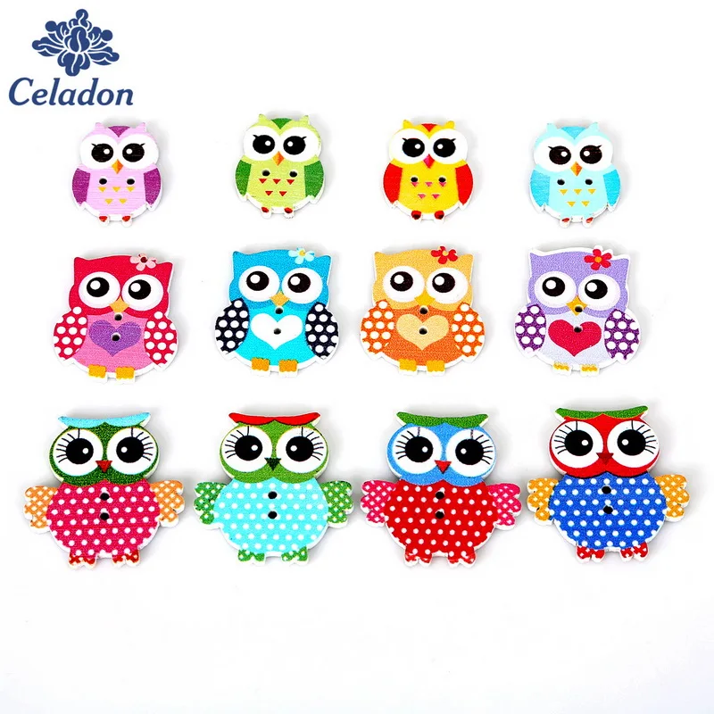 

50PCs Wooden Buttons Colorful Butterfly Decorative Buttons Scrapbooking Crafts 2 Holes Sewing Garment Accessories
