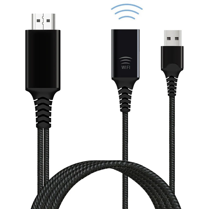 Беспроводной Wifi+ USB кабель для передачи данных 2в1 HDMI VGA Allshare Cast Airplay видео адаптер для huawei Xiaomi iOS Android Phone Link to tv