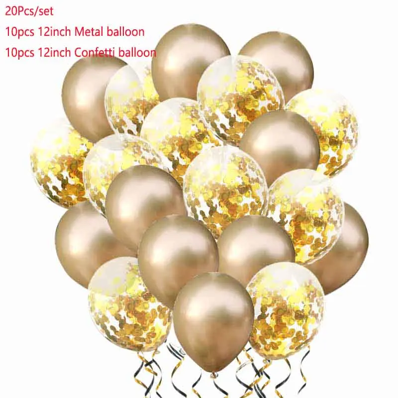 20 шт золотые конфетти металлик воздушные шары День рождения украшения Дети баллоннен воздушный шар цвета металлик воздушный шар Balonnen Deco день рождения Globos