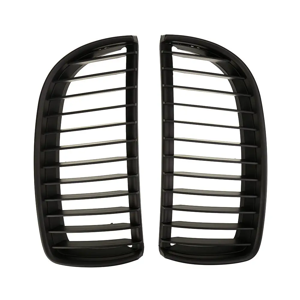 Coppia i-Shop 2005-2008 E90 E91 320i 323i 328i 335i Nero Opaco Sport Rene Doppia Linea Griglia Anteriore