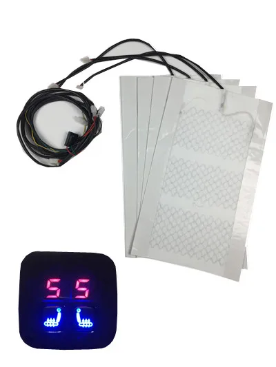 New 5 Dial Seat Heated Swtich 4 Pad Kit For Driver And Passenger Installed