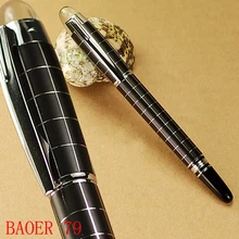 BAOER 79 авторучка M nib черный дан серебро Проверено