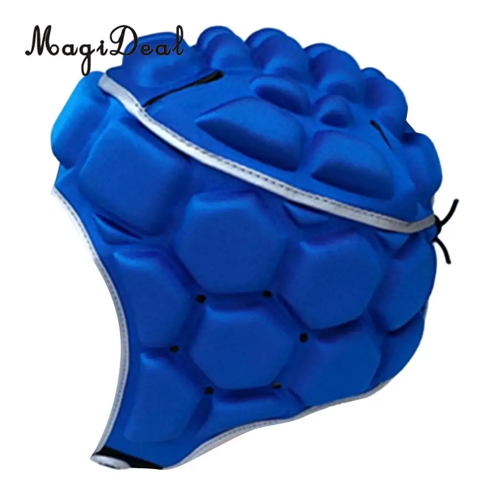 MagiDeal Premium Soft Padded EVA Safety Head Gear Protective Helmet for Soccer Rugby Football Goalkeeper, Lightweight Breathable