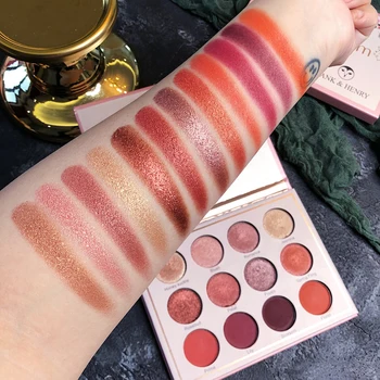 

Brand Cosmetic Waterproof 12 Color Eyeshadow Pallete Shimmer Matte Pigmented Diamond Glitter Eyeshadow Palette Makeup Palette