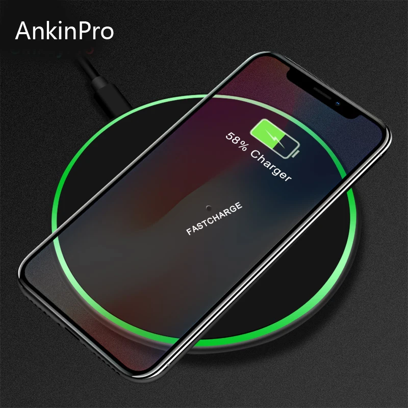 Беспроводная зарядная панель CinkeyPro 5 Вт и 10 Быстрая зарядка с светодиодный