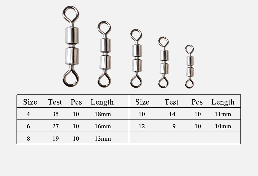Рыбы король блокировки Snap10PCS/лот снасть для приманки на рыболовецкий крючок рыболовный Соединитель с застежкой "булавка" подшипник качения поворотный нержавеющая сталь с защелкой