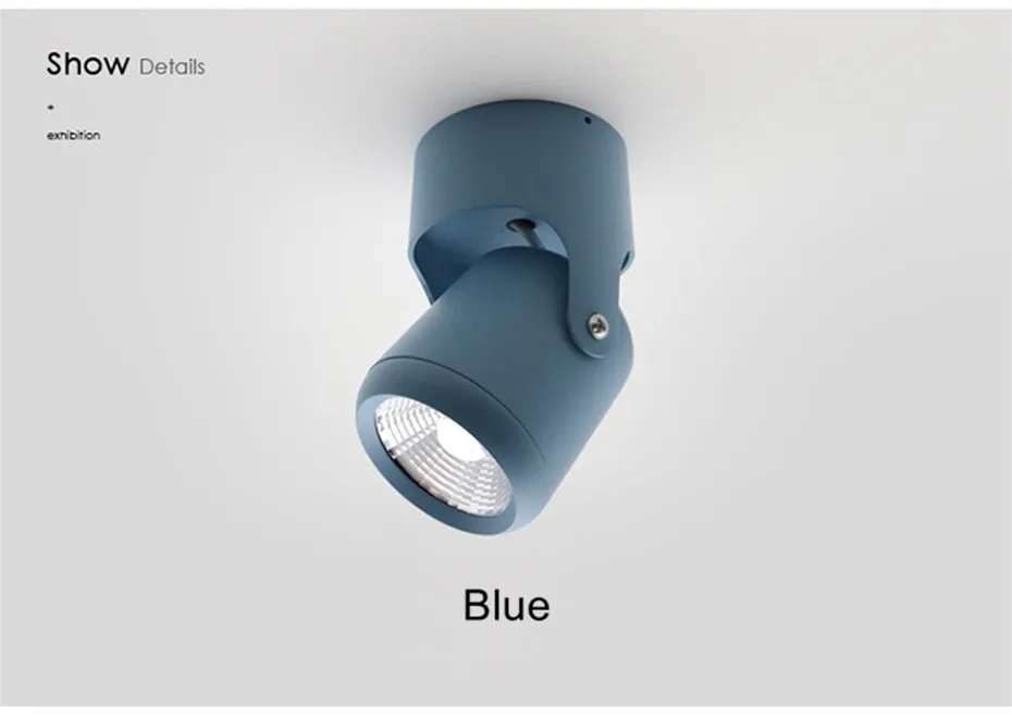[DBF] потолочный светильник Macaron с регулировкой угла наклона 7 Вт, 10 Вт, 15 Вт, 20 Вт, потолочный Точечный светильник AC110/220 В для декора кухни, гостиной - Цвет корпуса: Синий
