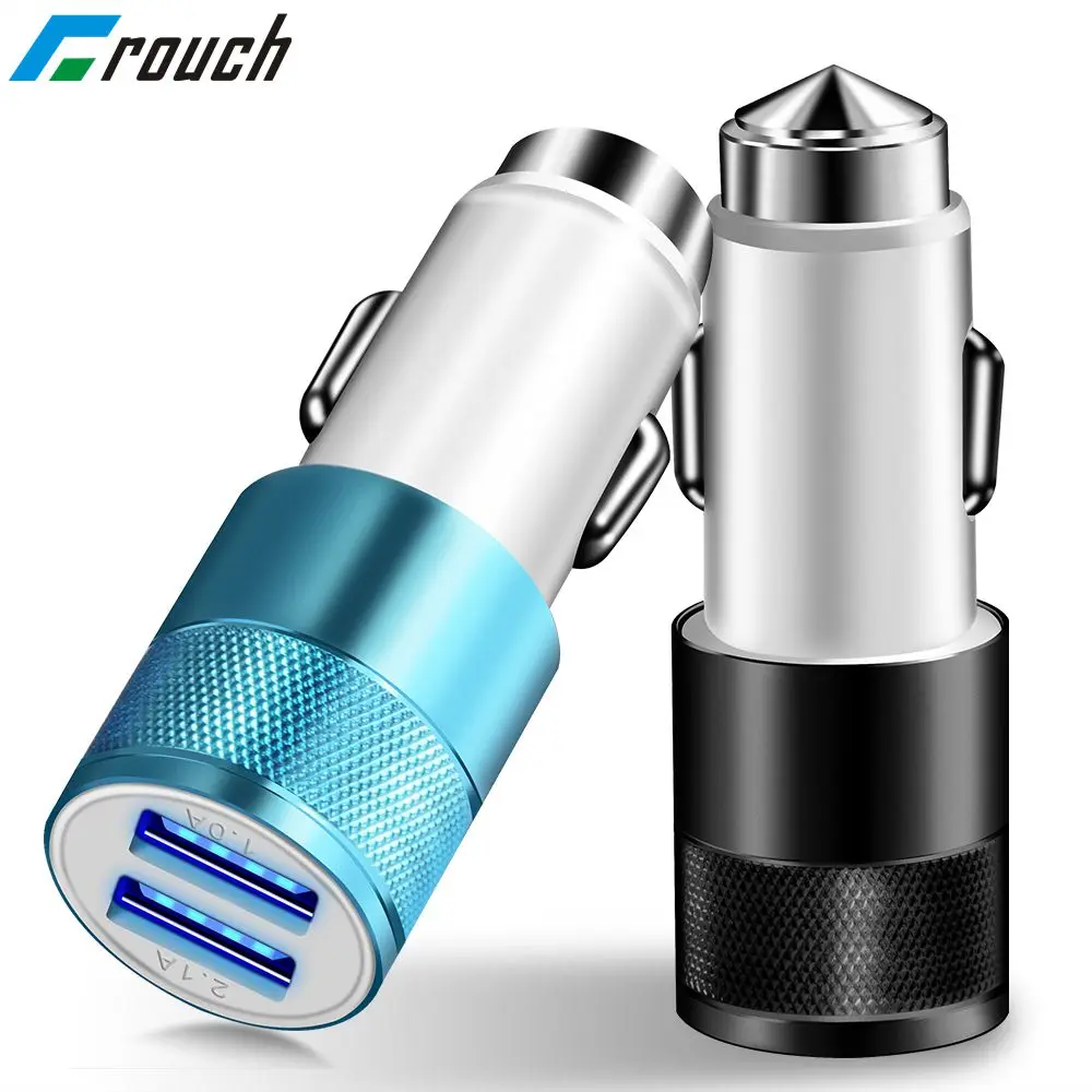 كراوتش 2 USB الناتج شاحن سيارة 2.1A ماكس (الحقيقي) سريع تهمة ل فون X 8 8 زائد 6 s لسامسونج غالاكسي s8 s8 + ملاحظة 8 اللوحي