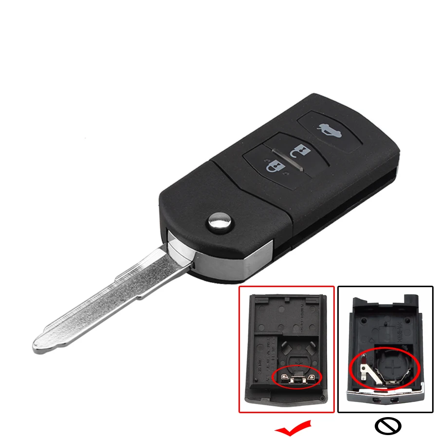 3 кнопки дистанционного флип ключа чехол для MAZDA 2 5 2003 2004 2005 20006 2007 2008 20009 2010 2011 2012 2013