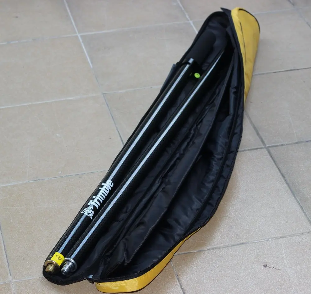 

New 2M Carbon Fibre with 2 sections Stitching carbon rod pole fit Trim-ble GPS