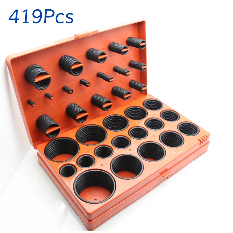 

Mobu 419 pcs Metric O-ring Assortment Sealing Nitrile butadiene rubber Oil resistant Vehicle maintenance and repair tool box