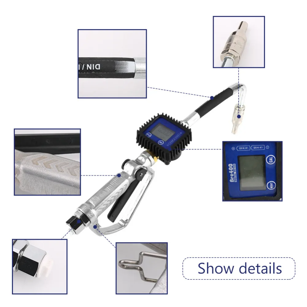 Пневматический заправочный пистолет для масла, цифровой мазут, насадка для смазки, пистолет, масляная насадка с расходомером, 1/2 в шарнирном шарнире, Tanken picool