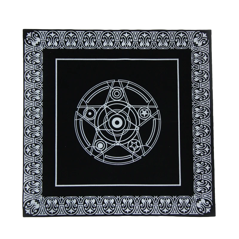 

49x49cm Non-woven Board Game Textiles Tarot Table Cover Playing Cards Pentacle Tarot Game Tablecloth