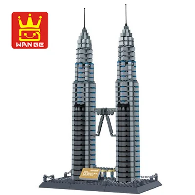 Wange 8011 новая известная серия в области архитектуры Kuala Lampur Petronas Tower 3D модель