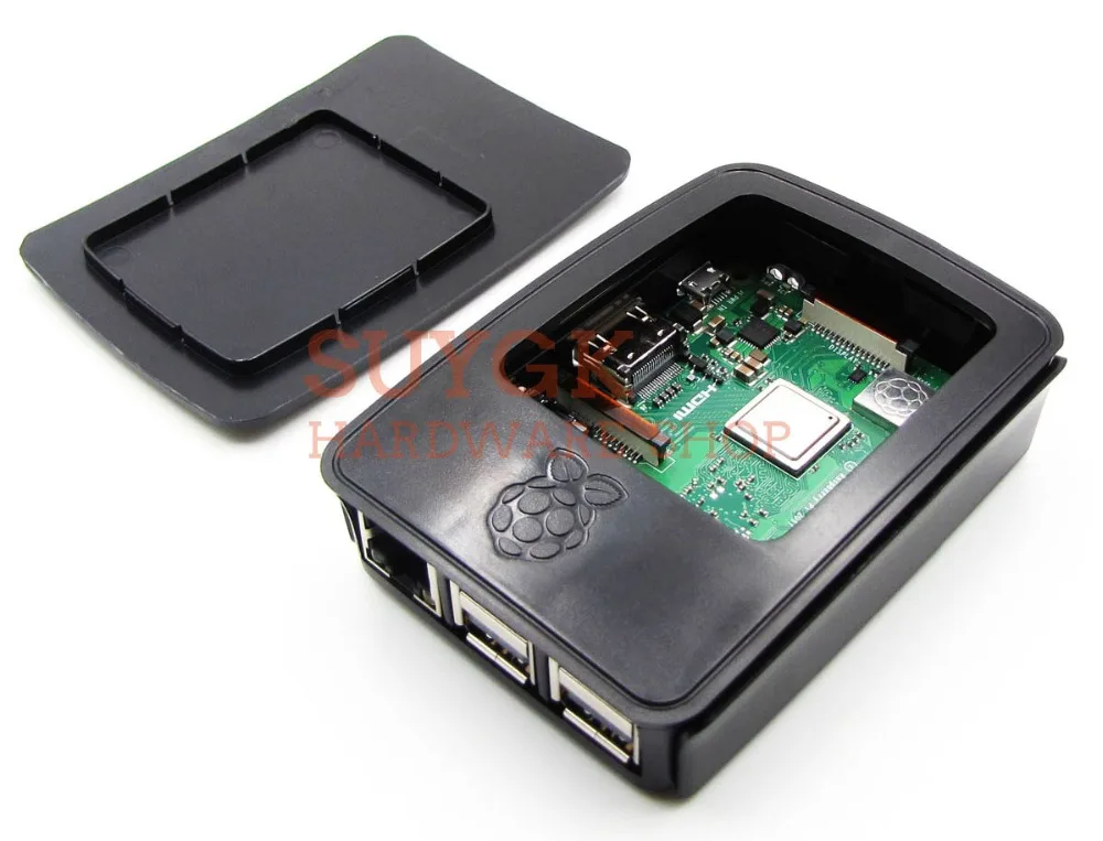 Официальный Raspberry Pi 3 model B+ плюс Чехол черный ABS пластиковый чехол корпус оболочка для PI3 Модель B