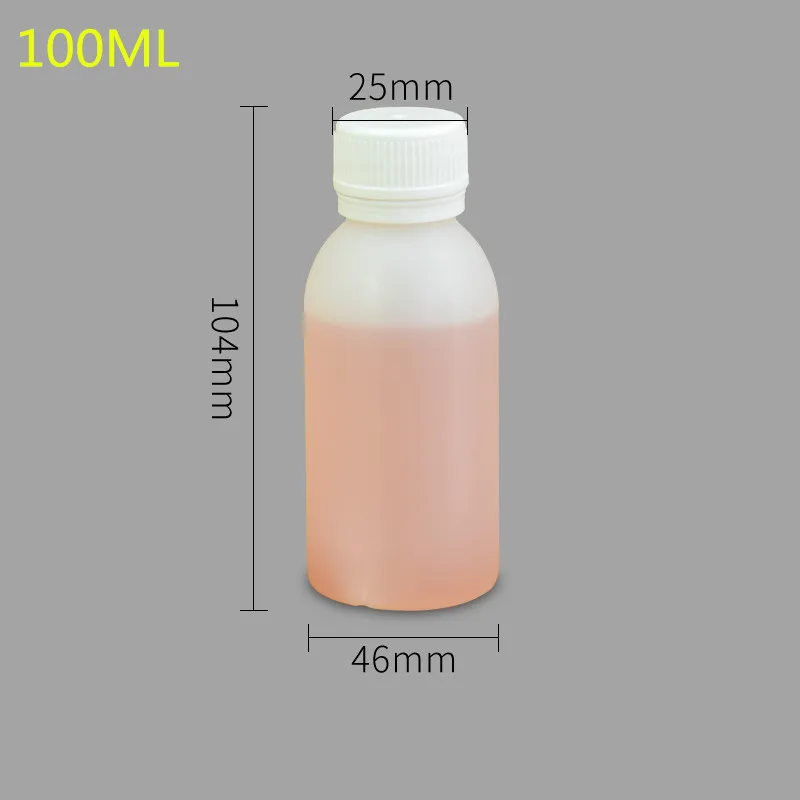 

100PCS/set 100ml plastic Round bottles Thickened sample bottle with Anti-theft bottle cap for Food flavor pesticide package
