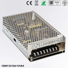 Best quality double sortie5V 12V 150W Switching Power Supply Driver for LED Strip AC 100-240V Input to DC 5V 12V free shipping Best quality double sortie5V 12V 150W Switching Power Supply Driver for LED Strip AC 100-240V Input to DC 5V 12V free shipping