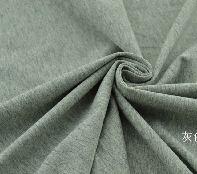 1 meter/lot grey Modal Cotton knitted spandex cloth fabric summer Lycra