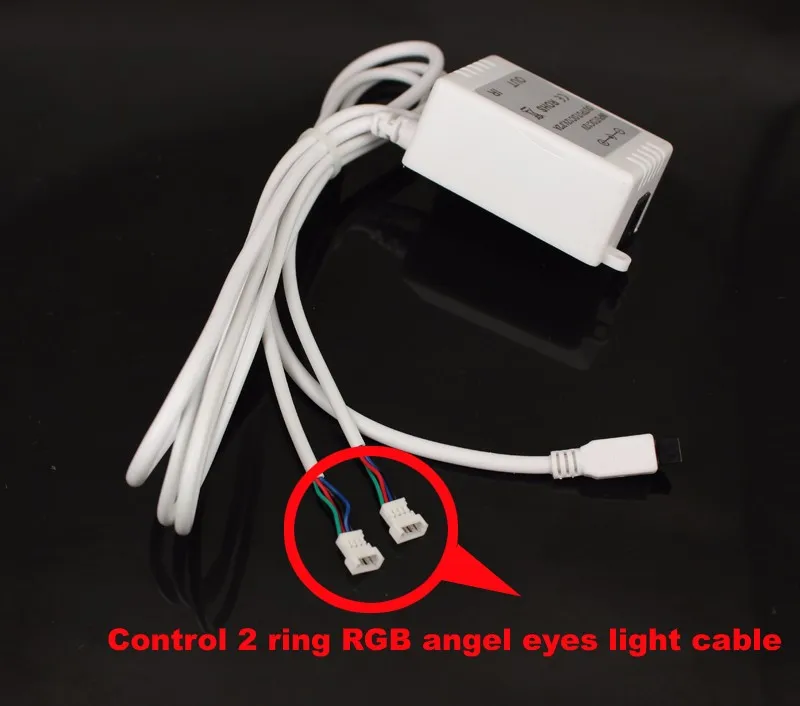 RGB angel eyes Многоцветный Светодиодный светильник с кольцом и поворотом DRL с чехлом для автомобиля, головной светильник, противотуманный светильник, мотоциклетный головной светильник s-2 шт