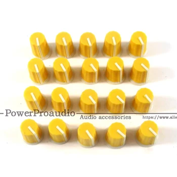 

20pcs for Pioneer DJ MIXER DJM Mixer Mixing station knob cap / DIY color rubber potentiometer knob Audio volume yellow color