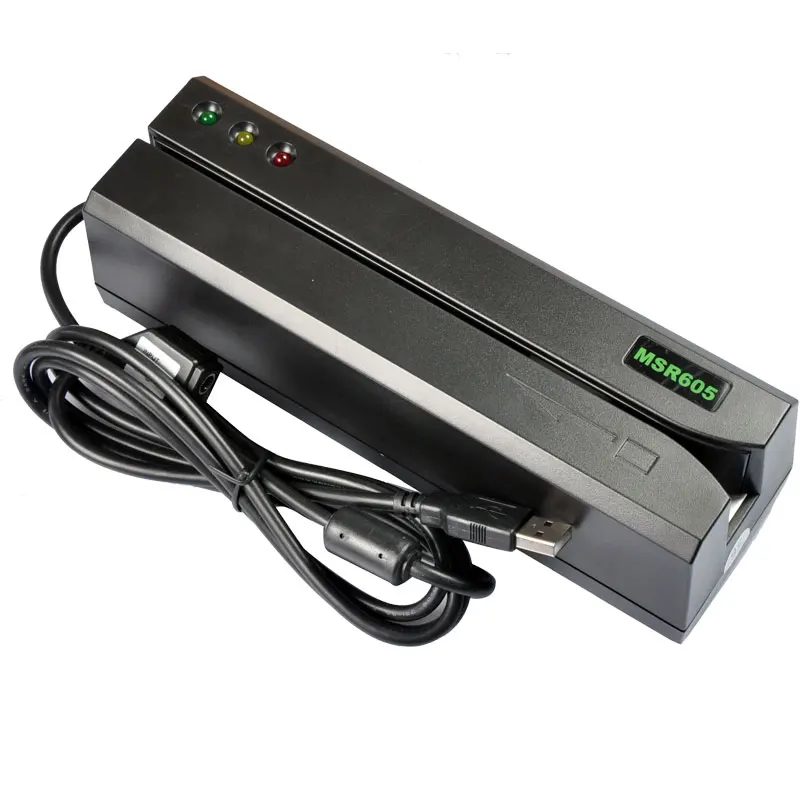 MSR605 banda magnética Tarjeta de lector y escritor de codificador usb US plug software compatible con MSR606 msrx6 msrx6bt - 1