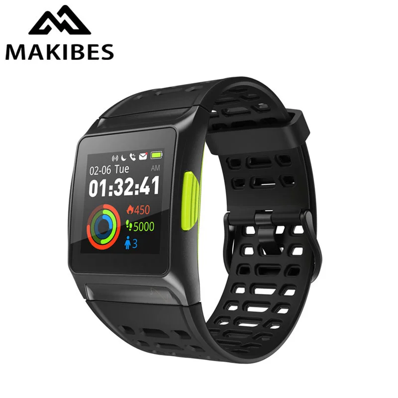 

Makibes BR1 GPS Sports Smart Watch Health Tracker IP67 Waterproof IPS Color Touchscreen Men Women Multisport Wristwatch