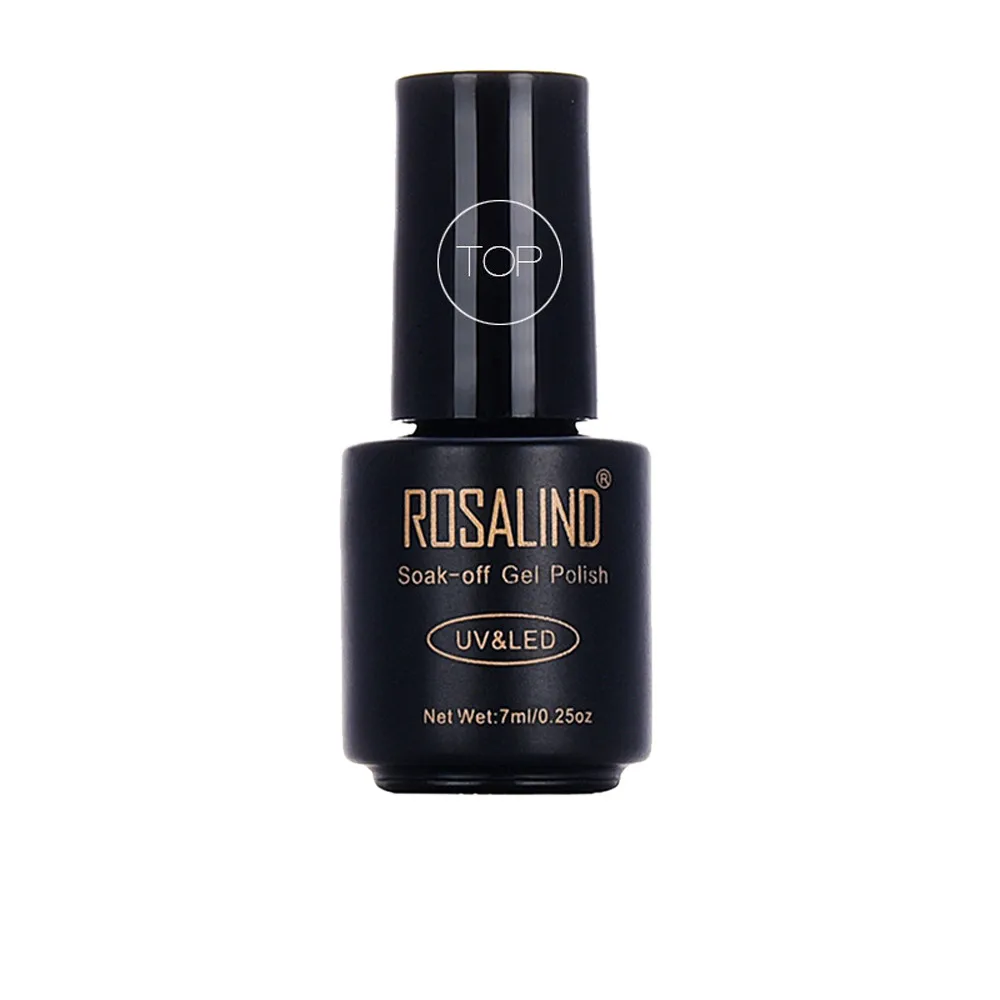 ROSALIND 2 шт. Гель лак верхнее покрытие + Базовое УФ Алмазная грунтовка для геля
