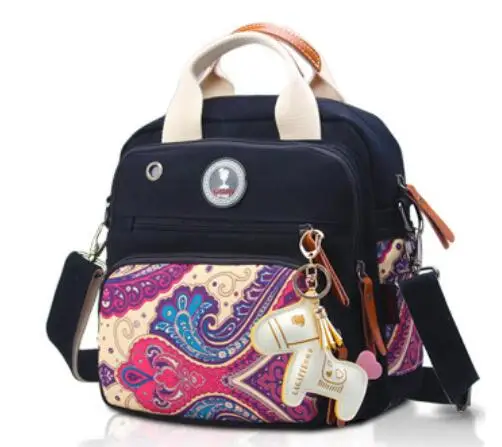 

colorful medium size baby bag insulation mummy bag shoulder aslant portable bump female bag multi function canvas backpack