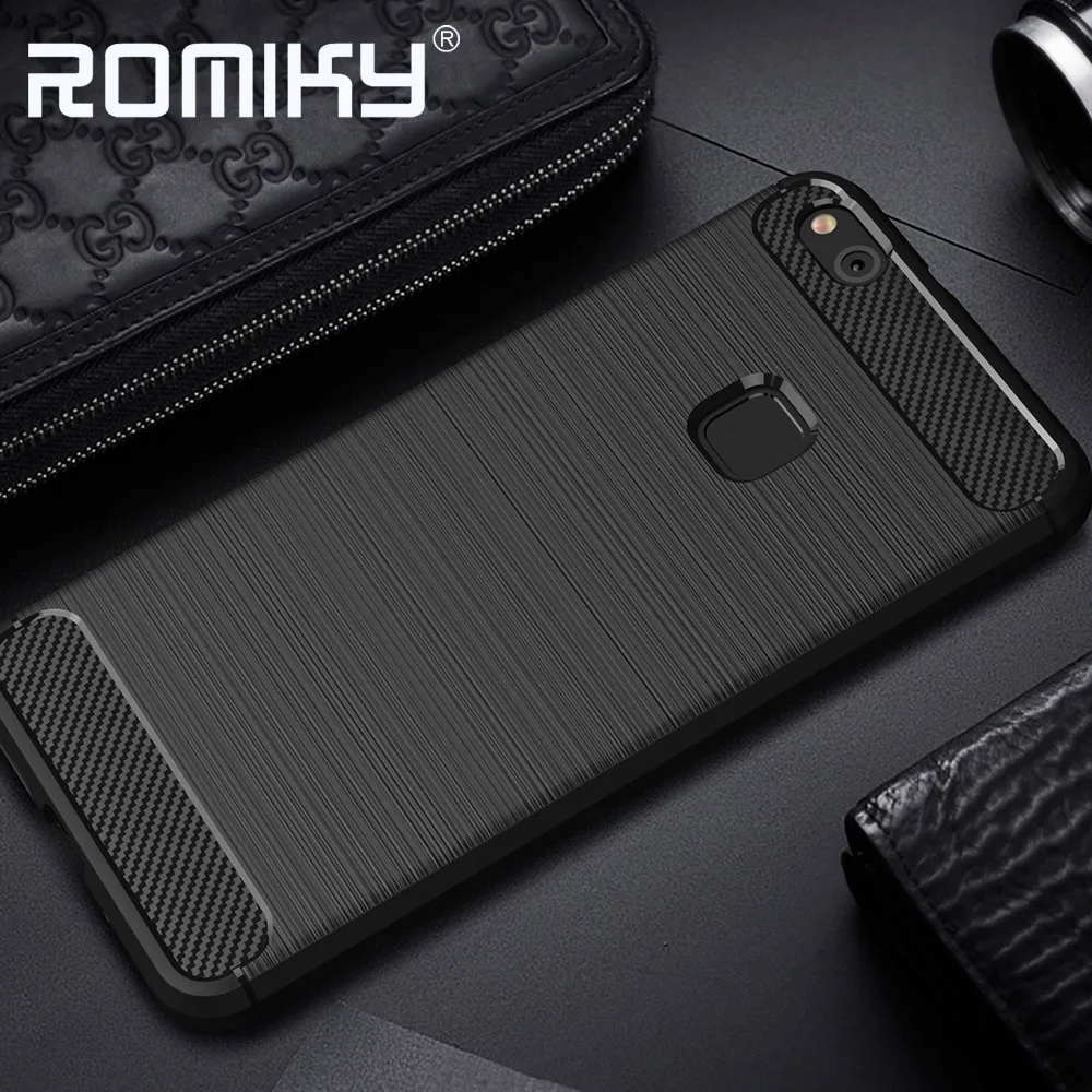 10 шт. romiky Мягкие TPU из углеродистой резины Чехол для Huawei P10 lite плюс матовый