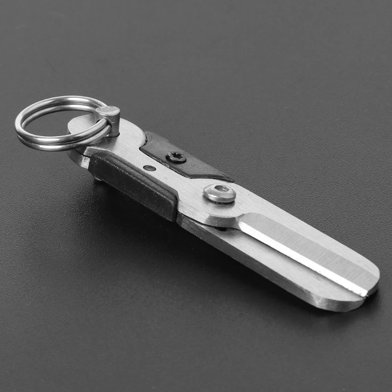 Открытый выживания EDC Мини Весна Scissor карман инструмент брелок Нержавеющая сталь # Aug.26