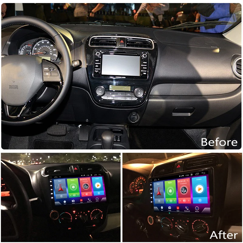Excellent Car Android 8.1 Multimedia Player for MITSUBISHI Mirage Attrage 12-18 GPS Navigation Device USB bluetooth steering wheel control 2