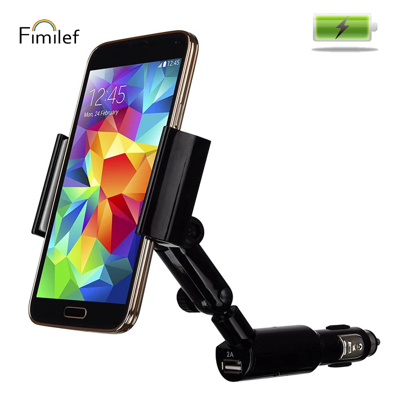 Fimilef 2 في 1 USB سيارة الهاتف حامل سيارة شاحن ل iphone سامسونج الهاتف المحمول حامل القوس مع مقبس السجائر أخف Fimilef 2 في 1 USB سيارة الهاتف حامل سيارة شاحن ل iphone سامسونج الهاتف المحمول حامل القوس مع مقبس السجائر أخف
