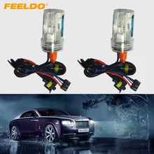 FEELDO 4 пары автомобиля 12 В 35 Вт H15 ксеноновых ламп с галогенная лампа замена HID фары лампы 6000 К# FD