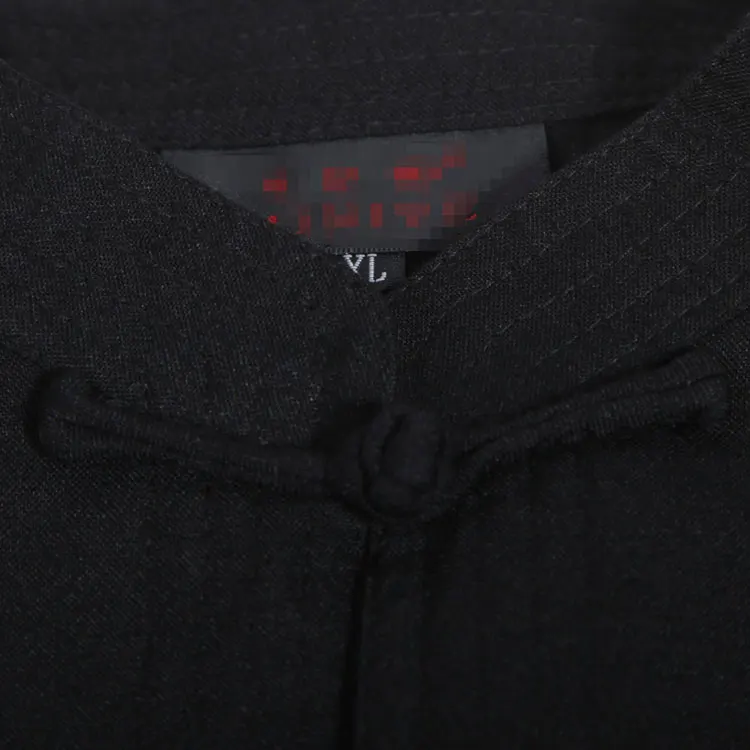 Высококачественная Черная традиционная китайская мужская хлопковая льняная рубашка Кунг-фу Tang одежда Размер S M L XL XXL XXXL hombre Camisa Mim02A