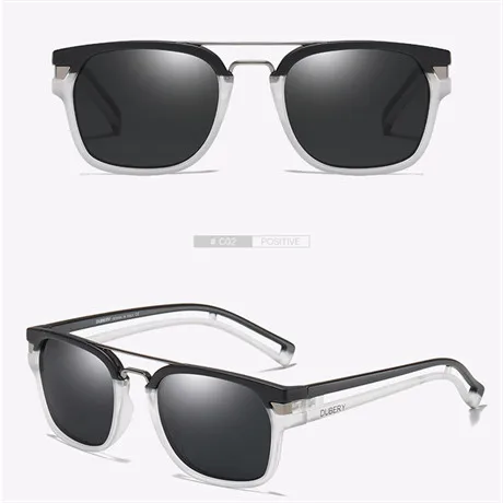 Бренд dubery, дизайнерские поляризационные солнцезащитные очки, мужские очки для вождения, Мужские Винтажные Солнцезащитные очки для мужчин Spuare, цветные летние солнцезащитные очки - Цвет линз: Серый
