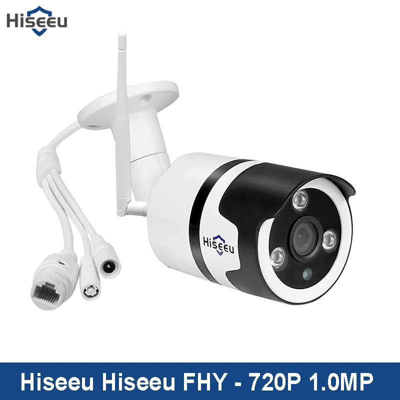 Hiseeu Wifi наружная ip-камера 1080P 720P Водонепроницаемая 2.0MP беспроводная камера безопасности металлическая двухсторонняя аудио запись на карту tf P2P пуля