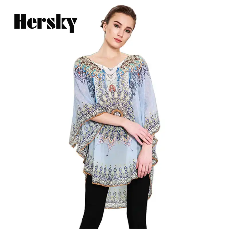 chiffon kaftan tops