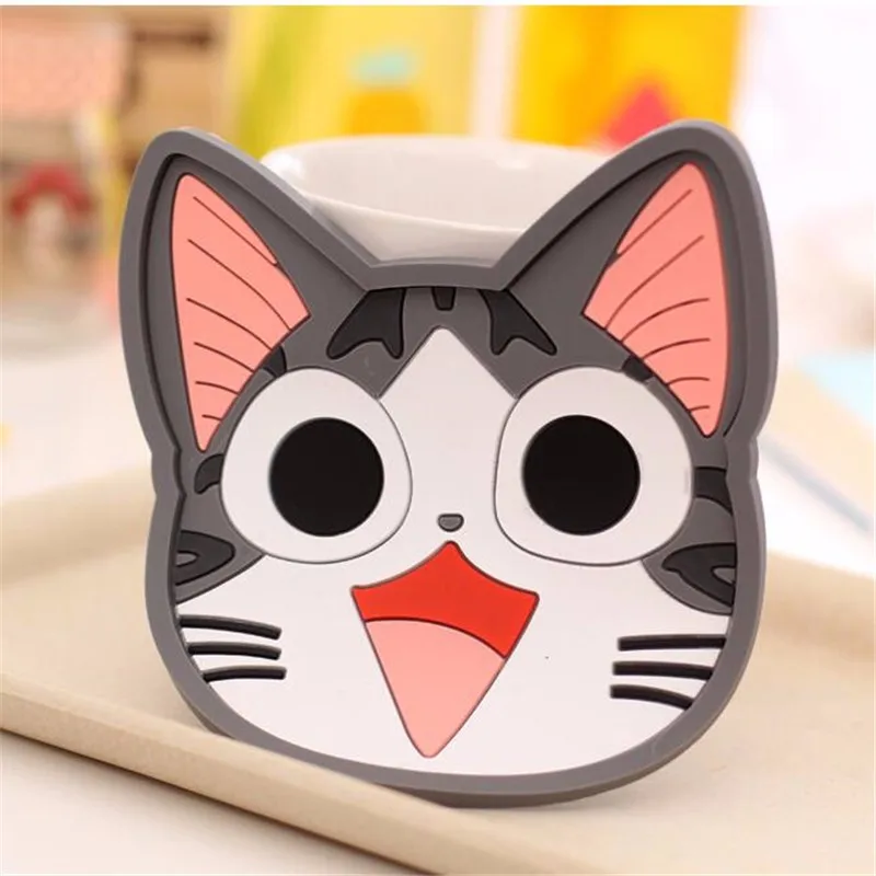 Новый силиконовый коврик с изображением животных Тоторо Hello Kitty Baymax нескользящий