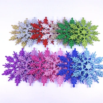 

12pcs New Snowflake Ornament Christmas Tree Decoration New Year Tree Pendants Wedding Decor Window Hangings for Home