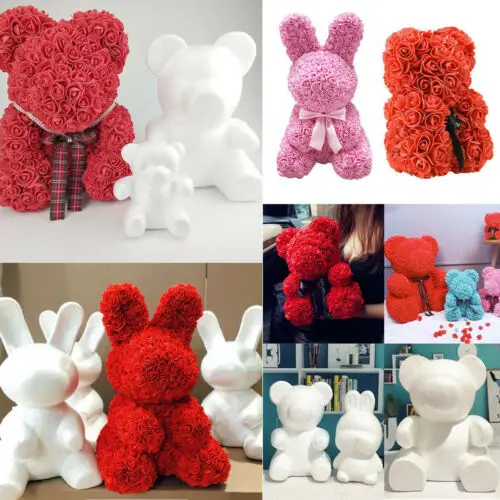 

Bunny Bear Heart Modelling Polystyrene Styrofoam Foam Craft DIY Valentine Gifts