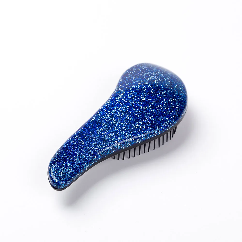 Diamond Magic Handle Ionic Tangle Hair Brush 11 Colors Professional Hair Comb For Salon Styling Hot Combs Hair Styling Tools - Цвет: Flash Blue L